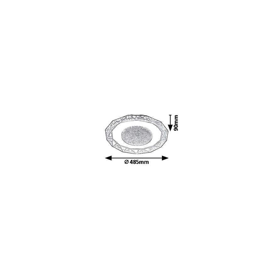Rabalux 6294 - LED-kattovalaisin SIREN LED/50W/230V