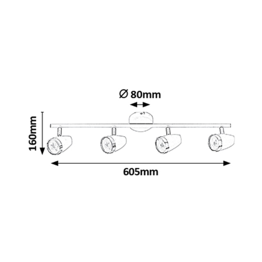 Rabalux - LED-kohdevalaisin 4xLED/4W/230V