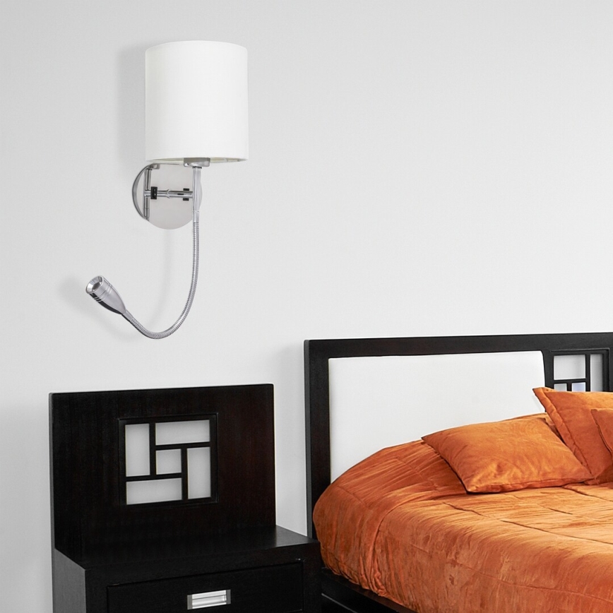 Rabalux 6529 - Seinävalaisin LARKIN 1xE27/40W+LED/3W