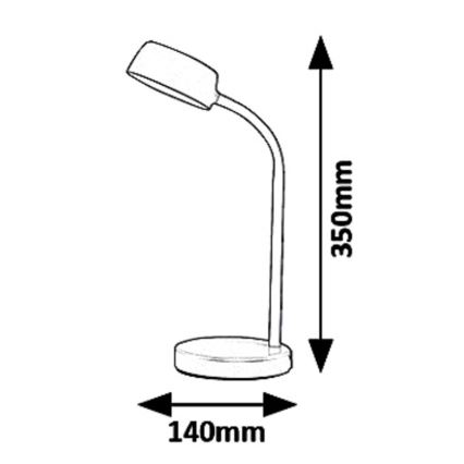 Rabalux 6780 - LED-pöytävalaisin BERRY LED/4,5W/230V