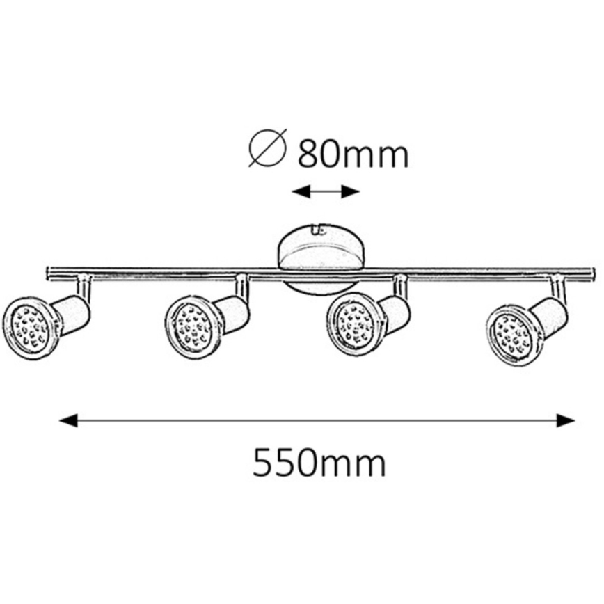 Rabalux - LED-kohdevalaisin 4xGU10/3W/230V