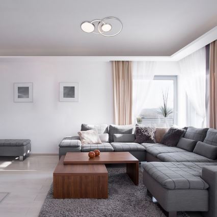Rabalux - LED Pinta-asennettava kattokruunu FULVIA LED/50W/230V kiiltävä kromi