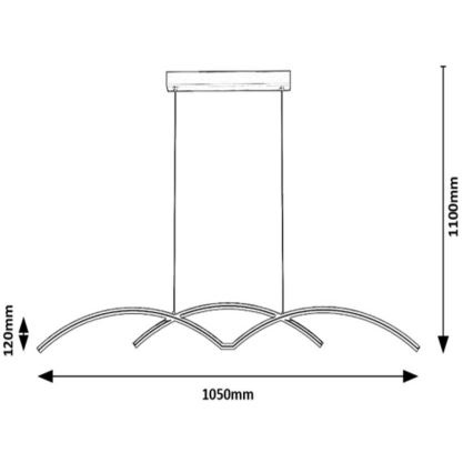 Rabalux - LED-kattokruunu johdossa LED/40W/230V