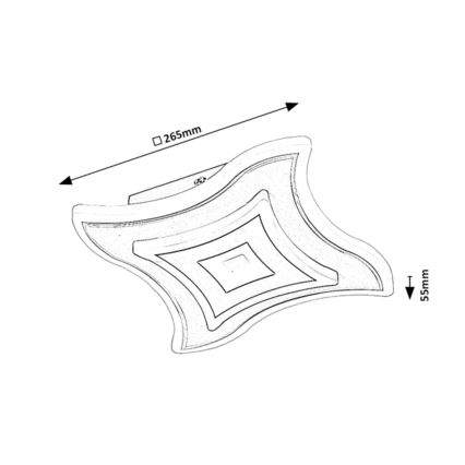 Rabalux - LED kattovalaisin LED/20W/230V 3000/4000/6000K 26,5x26,5 cm