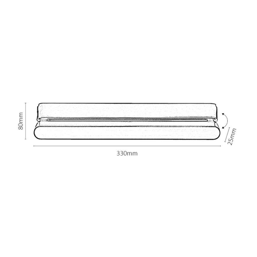 Rabalux - LED Kattovalaisin 1-vaihekiskoon LED/16W/230V 3000K 33 cm musta