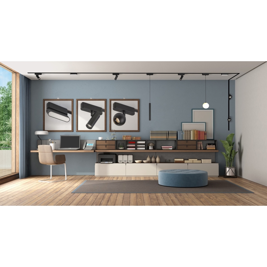 Rabalux - LED Kattovalaisin 1-vaihekiskoon LED/6W/230V 3000K 11,5 cm musta