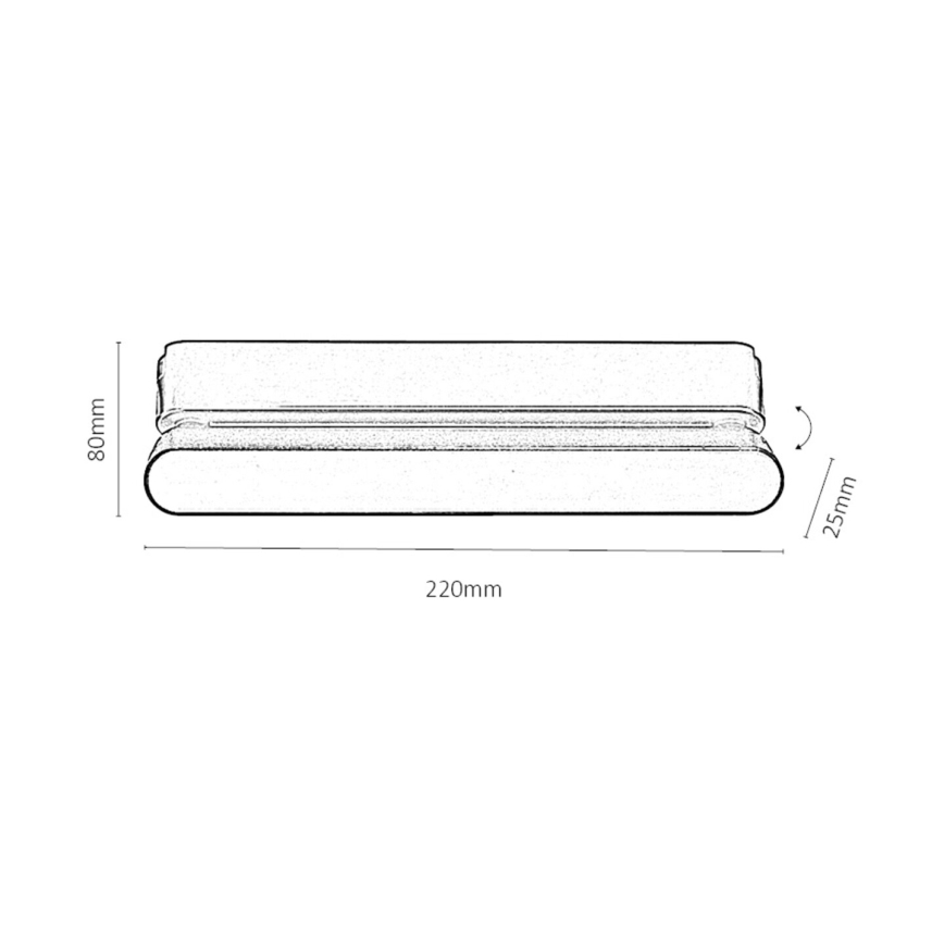 Rabalux - LED Kattovalaisin 1-vaihekiskoon LED/12W/230V 4000K 22 cm musta