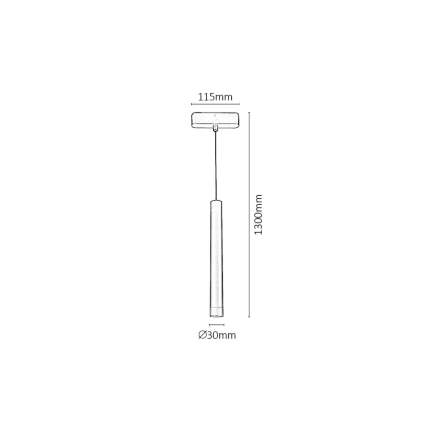 Rabalux - LED-kattokruunu johdossa 1-vaiheiselle kiskojärjestelmälle LED/5W/230V 4000K musta