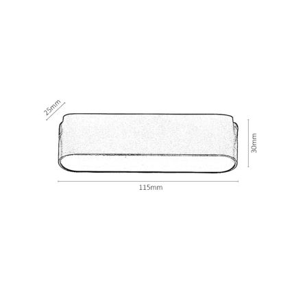 Rabalux - LED Himmennettävä kattovalaisin 1-vaihekiskoon LED/6W/24V 2700-5500K Wi-Fi Tuya 11,5 cm musta
