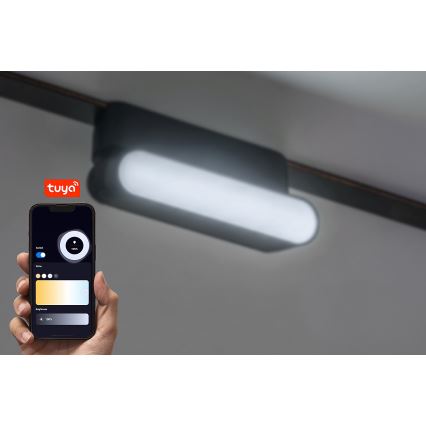 Rabalux - LED Himmennettävä kattovalaisin 1-vaihekiskoon LED/4W/24V 2700-5500K Wi-Fi Tuya 11,5 cm musta