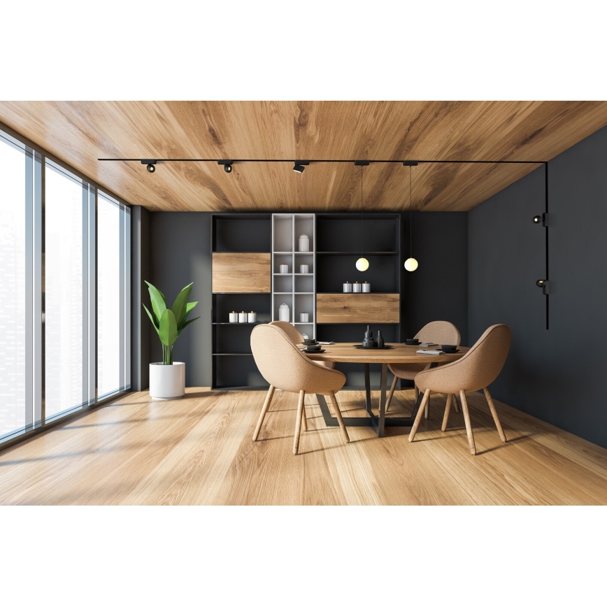 Rabalux - LED Himmennettävä kattovalaisin 1-vaihekiskoon LED/7W/24V 2700-5500K Wi-Fi Tuya 22 cm musta