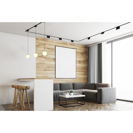 Rabalux - LED Himmennettävä kattovalaisin 1-vaihekiskoon LED/7W/24V 2700-5500K Wi-Fi Tuya 22 cm musta