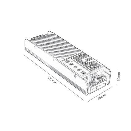 Rabalux - Upotettu virtalähde kiskojärjestelmän valaisimille 100W/230V
