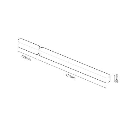 Rabalux - Virtalähde valaisimille raidejärjestelmässä 80W/230V Wi-Fi 10,2 + 41 cm musta