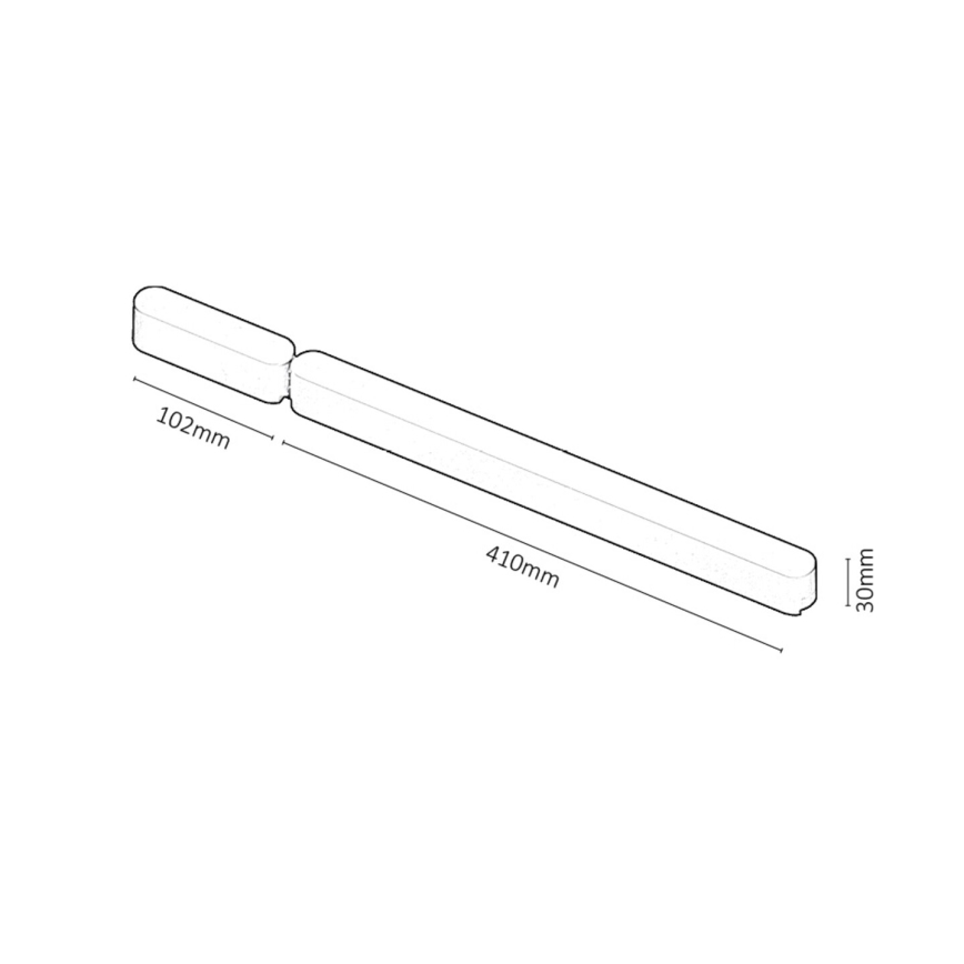 Rabalux - Virtalähde valaisimille raidejärjestelmässä 80W/230V Wi-Fi 10,2 + 41 cm musta