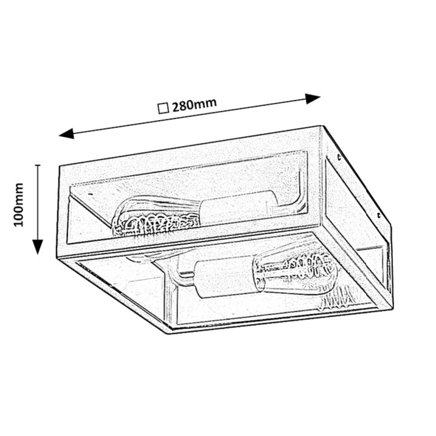 Rabalux - Ulkokattovalaisin 2xE27/60W/230V IP23