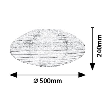 Rabalux - Lampunvarjostin kattokruunulle max. 40W halkaisija 50 cm valkoinen