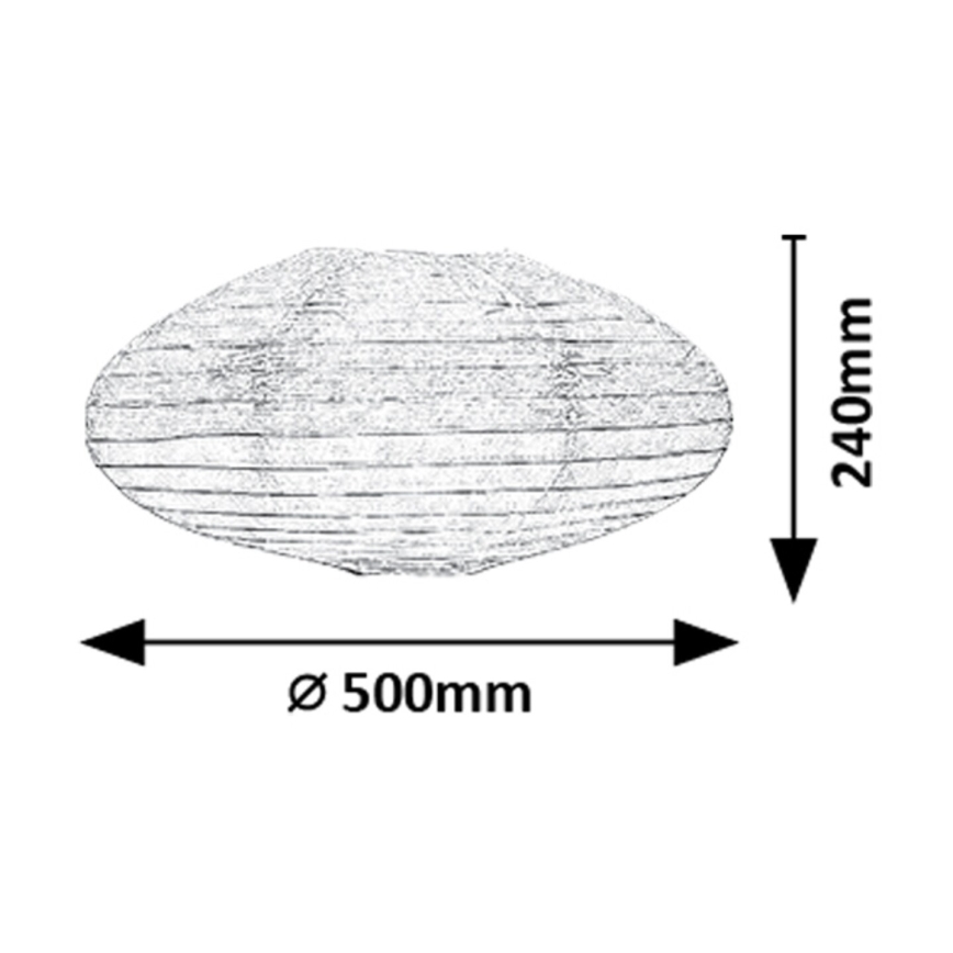 Rabalux - Lampunvarjostin kattokruunulle max. 40W halkaisija 50 cm valkoinen