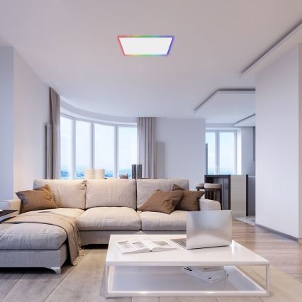 Rabalux - Himmennettävä LED-RGB-kattovalaisin LED/18W/230V 3000-6500K 30x30 cm + kauko-ohjaus