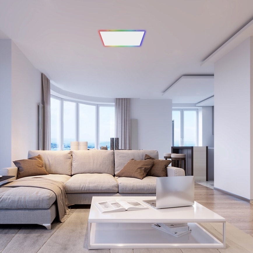 Rabalux - Himmennettävä LED-RGB-kattovalaisin LED/18W/230V 3000-6500K 30x30 cm + kauko-ohjaus