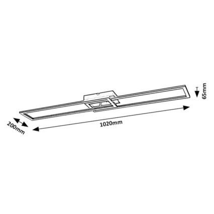 Rabalux - Himmennettävä LED-kattovalaisin LED/38W/230V 3000-6500K Wi-Fi Tuya + kauko-ohjaus