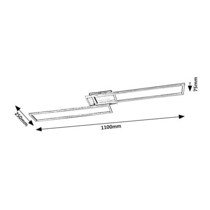 Rabalux - Himmennettävä LED-kattovalaisin LED/40W/230V 2700-6500K Wi-Fi Tuya mattakromi + kauko-ohjaus