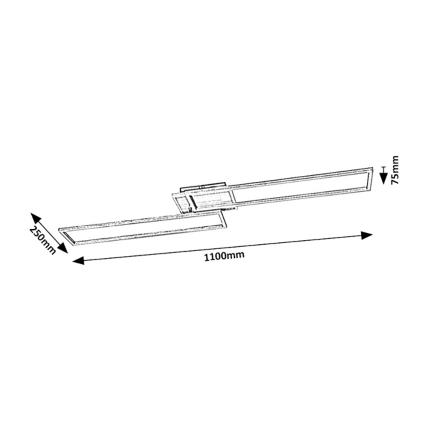 Rabalux - Himmennettävä LED-kattovalaisin LED/40W/230V 2700-6500K Wi-Fi Tuya mattakromi + kauko-ohjaus