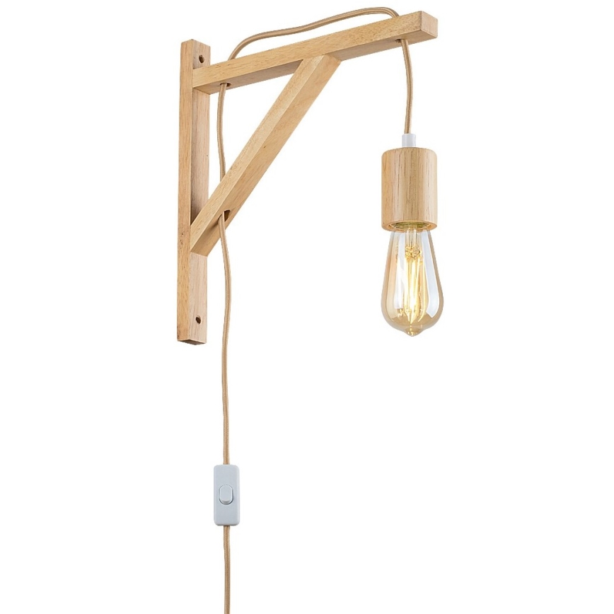 Rabalux - Seinävalaisin 1xE27/60W/230V pyökki