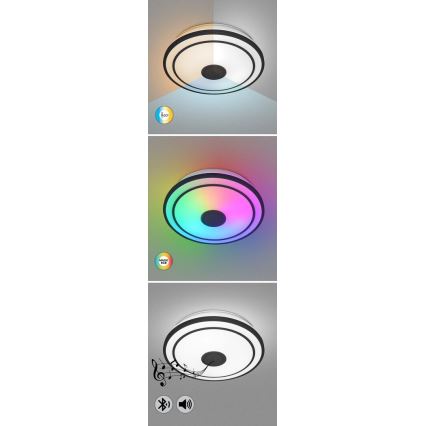 Rabalux - LED RGB Himmennettävä kattovalo kaiuttimella LED/24W/230V 3000-6500K + kauko-ohjaus
