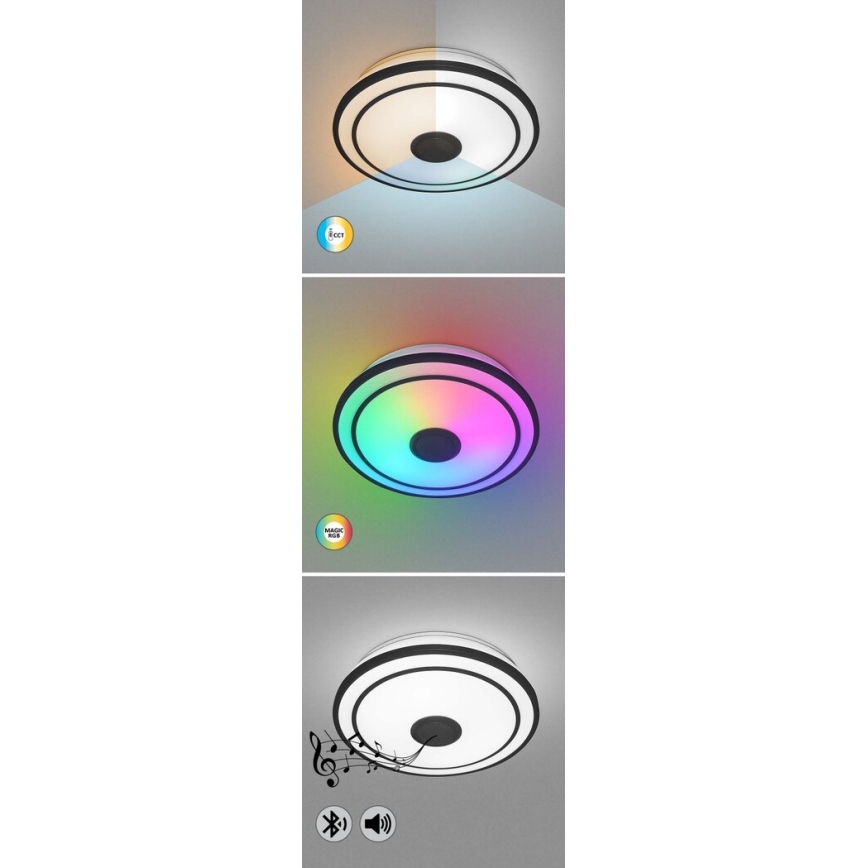 Rabalux - LED RGB Himmennettävä kattovalo kaiuttimella LED/24W/230V 3000-6500K + kauko-ohjaus