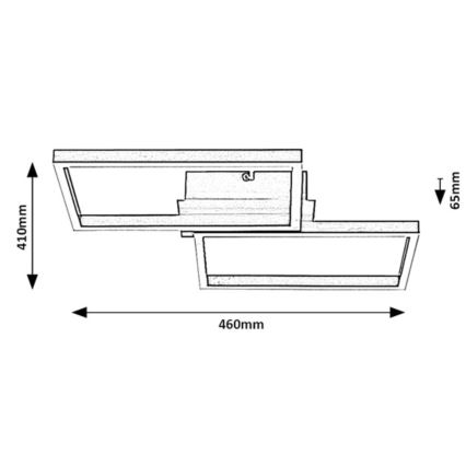 Rabalux - LED RGBW Himmennettävä kattovalo LED/40W/230V 2700-6500K + kauko-ohjaus
