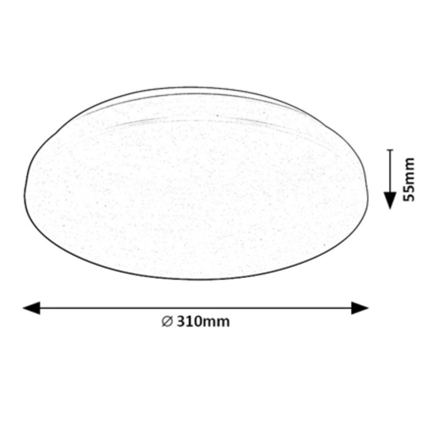 Rabalux - Himmennettävä LED-RGB-kattovalaisin LED/24W/230V Wi-Fi Tuya 3000-6500K 31 cm