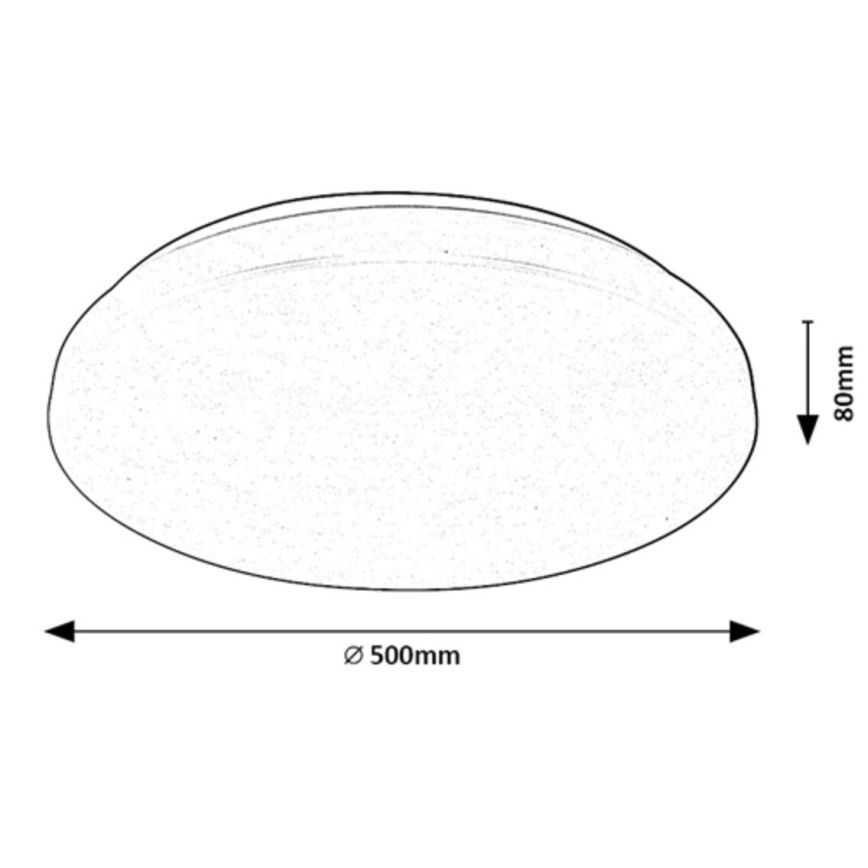 Rabalux - Himmennettävä LED-RGB-kattovalaisin LED/48W/230V Wi-Fi Tuya 3000-6500K 50 cm
