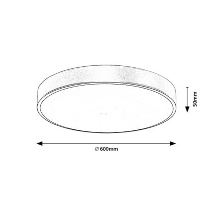Rabalux - Himmennettävä LED-kattovalaisin LED/60W/230V 3000-6000K + kauko-ohjaus