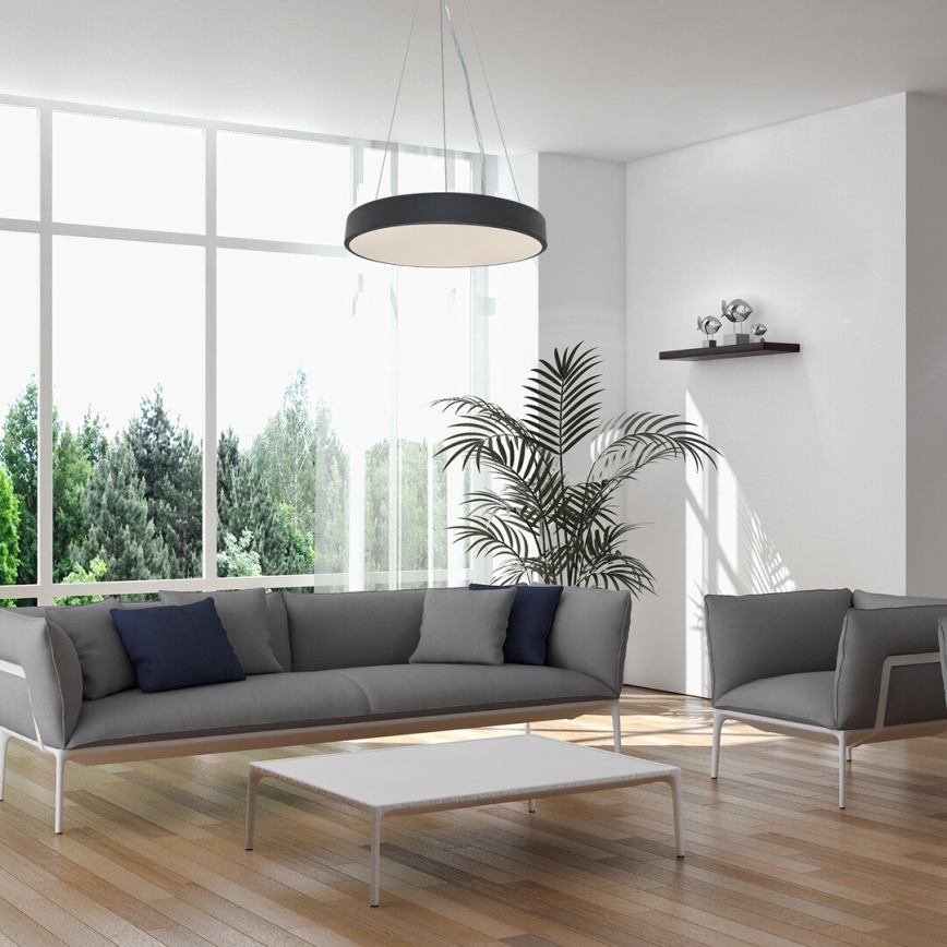 Rabalux - Himmennettävä LED-kattokruunu johdossa LED/60W/230V 3000-6000K musta + kauko-ohjaus