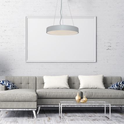 Rabalux - Himmennettävä LED-kattokruunu johdossa LED/60W/230V hopea 3000-6000K + kauko-ohjaus