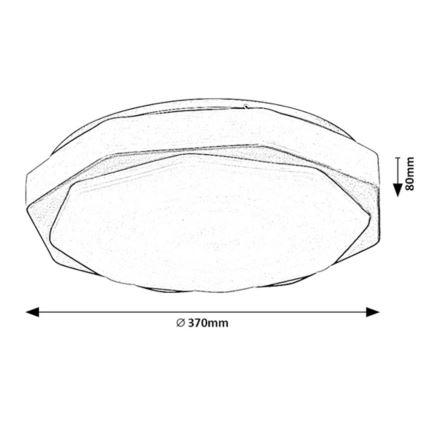 Rabalux - Himmennettävä LED-kattovalaisin LED/18W/230V 3000K/4000K/6000K + kauko-ohjaus