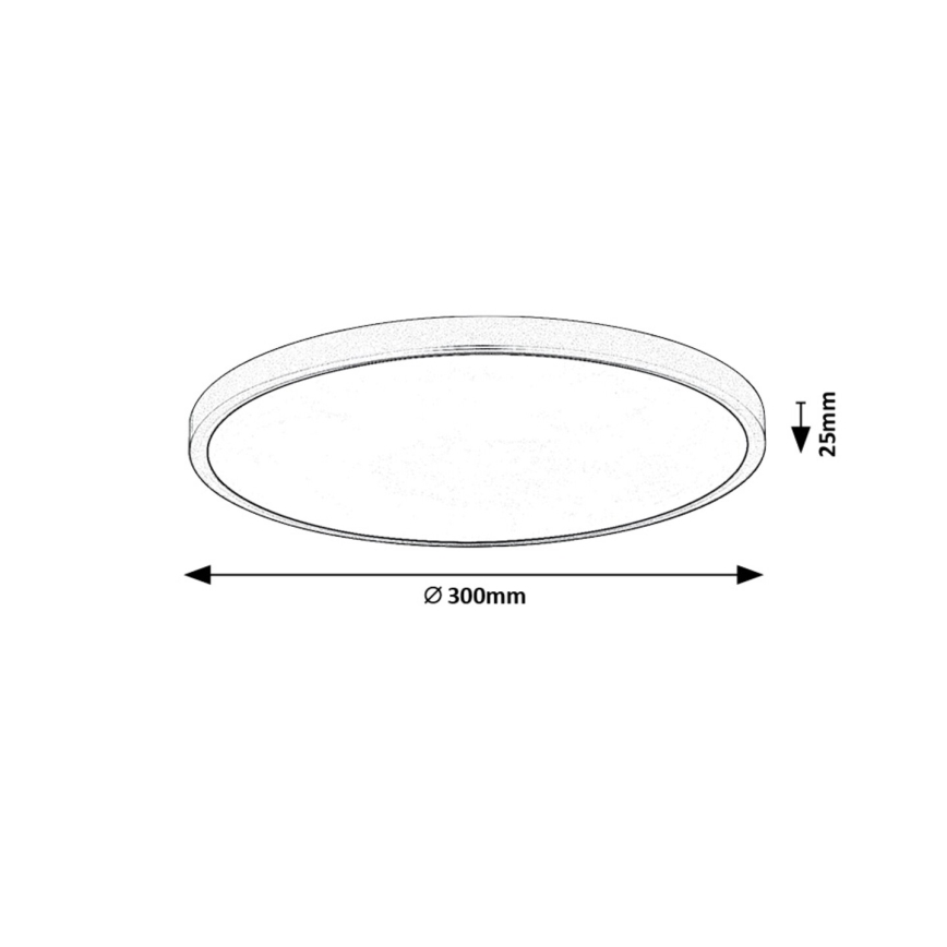 Rabalux - LED-kattovalaisin LED/24W/230V 4000K halkaisija 30 cm musta