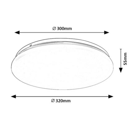 Rabalux - LED-kattovalaisin LED/18W/230V 3000K 32 cm