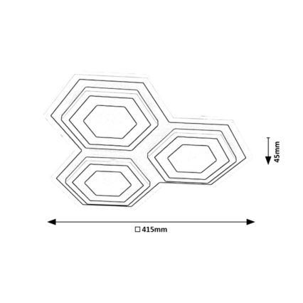 Rabalux - Himmennettävä LED-kattovalaisin LED/72W/230V 3000/6000K + kauko-ohjaus