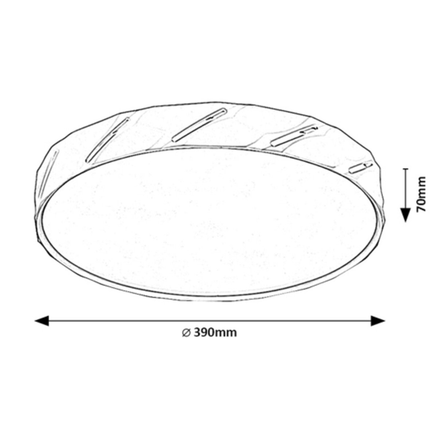 Rabalux - LED-kattovalaisin LED/25W/230V 4000K halkaisija 39 cm musta