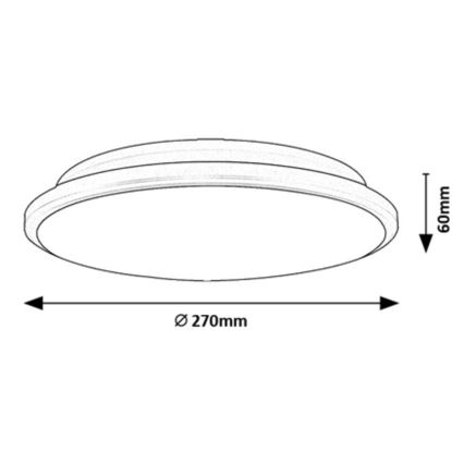 Rabalux - LED-kattovalaisin LED/18W/230V 3000K musta 27 cm