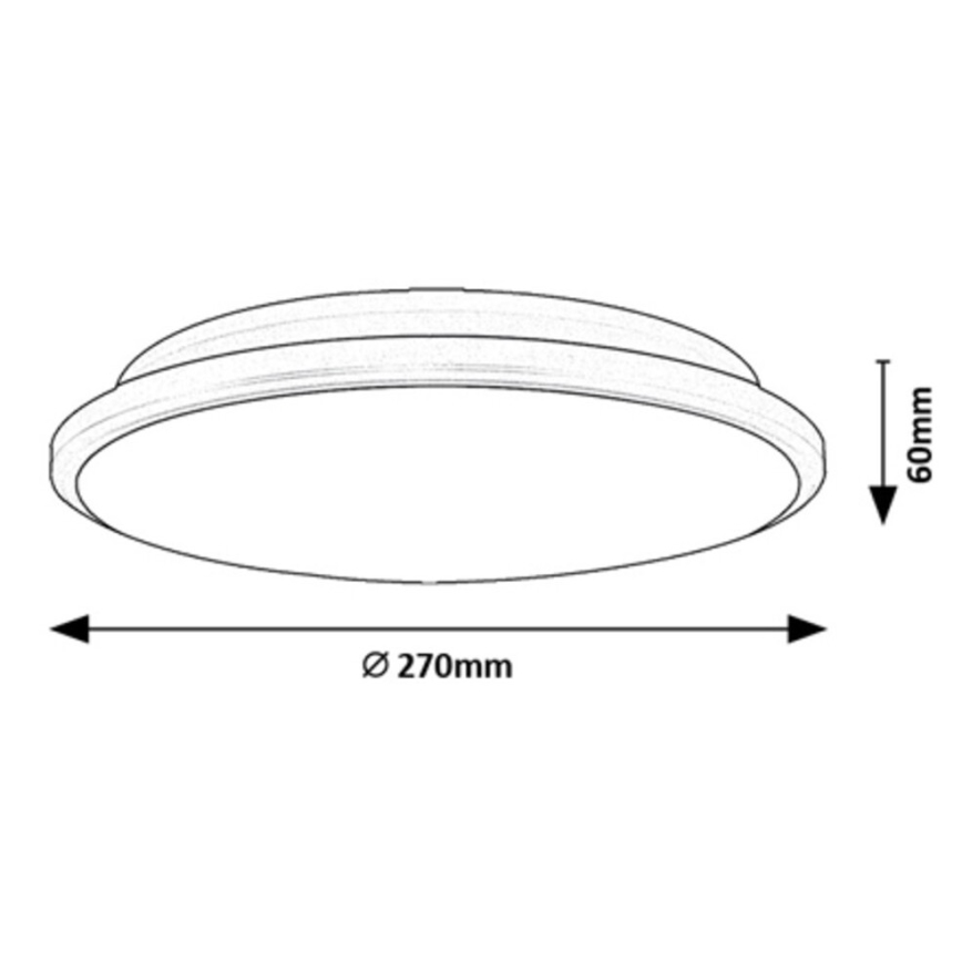 Rabalux - LED-kattovalaisin LED/18W/230V 3000K musta 27 cm