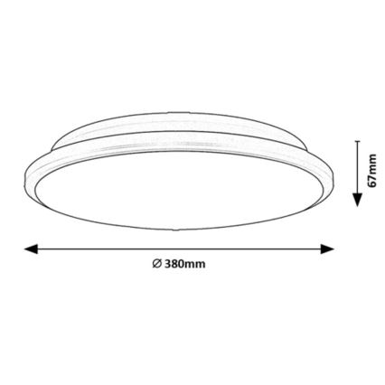 Rabalux - LED-kattovalaisin LED/24W/230V 3000K musta 38 cm