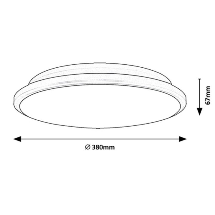Rabalux - LED-kattovalaisin LED/24W/230V 3000K musta 38 cm