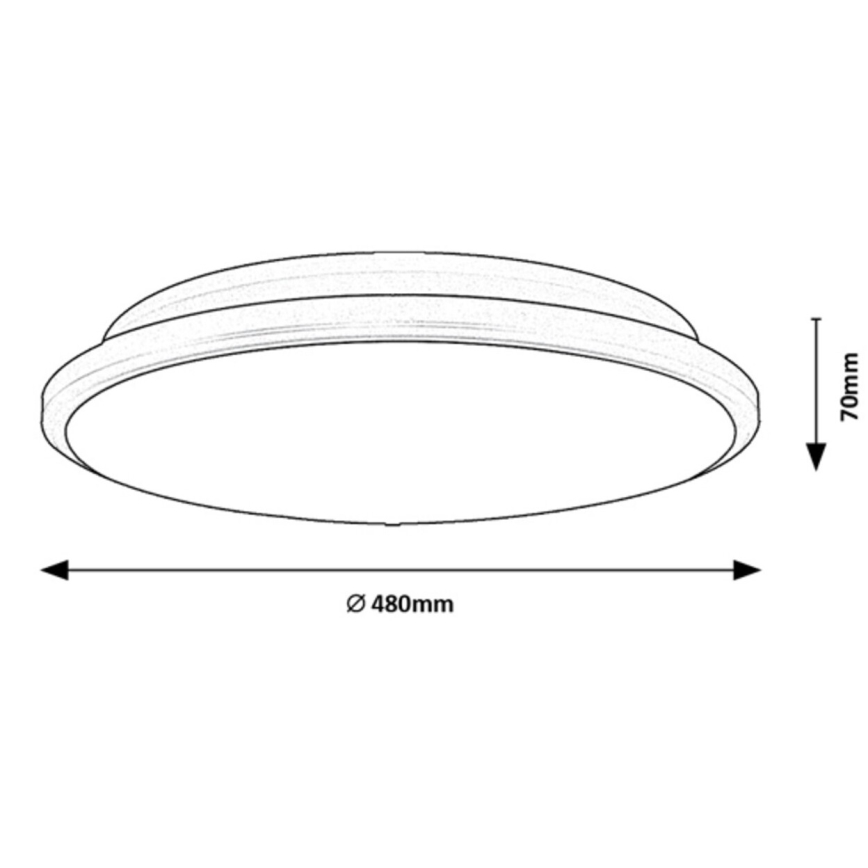Rabalux - LED-kattovalaisin LED/45W/230V 3000K musta 48 cm