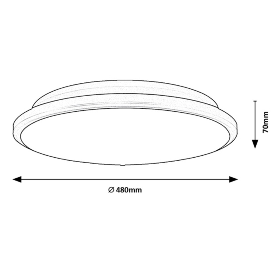 Rabalux - LED-kattovalaisin LED/45W/230V 4000K hopea 48 cm