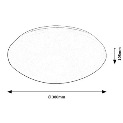 Rabalux - LED-kattovalaisin anturilla LED/24W/230V IP44 4000K halkaisija 38 cm