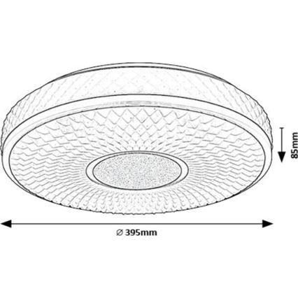 Rabalux - LED-kattovalaisin LED/24W/230V 4000K halkaisija 39 cm