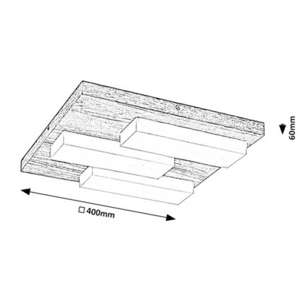 Rabalux - LED-kattovalaisin LED/30W/230V 3000K tammi